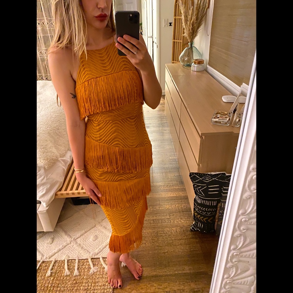 Fringe Midi Dress